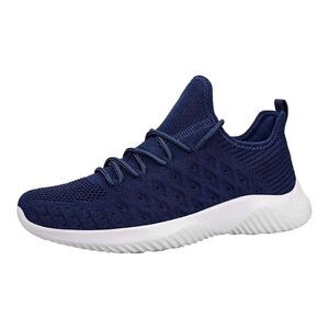 Feethit Womens Dark Blue Lightweight Breathable Slip On Sneakers Size 7.5